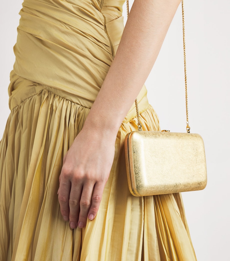 Jeffrey Levinson Gold Leaf-Coated Finely Clutch Bag Natural Gold Leaf Image 4