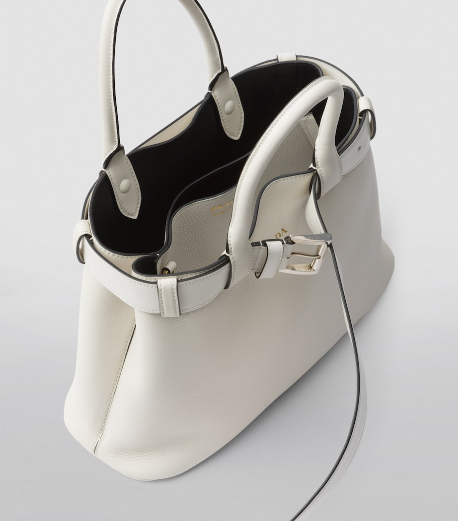 Medium Leather Buckle Tote Bag F0G3Z Image 4