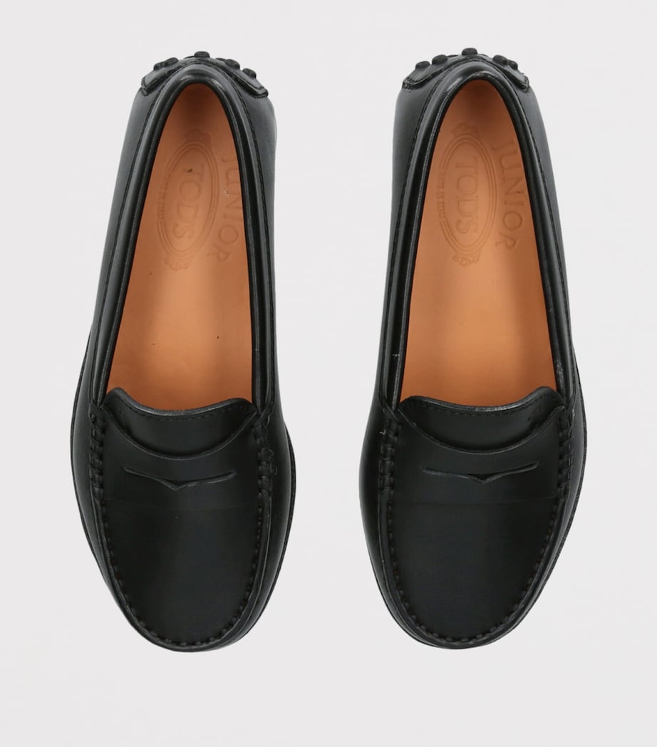 Leather Penny Loafers BLACK Image 4