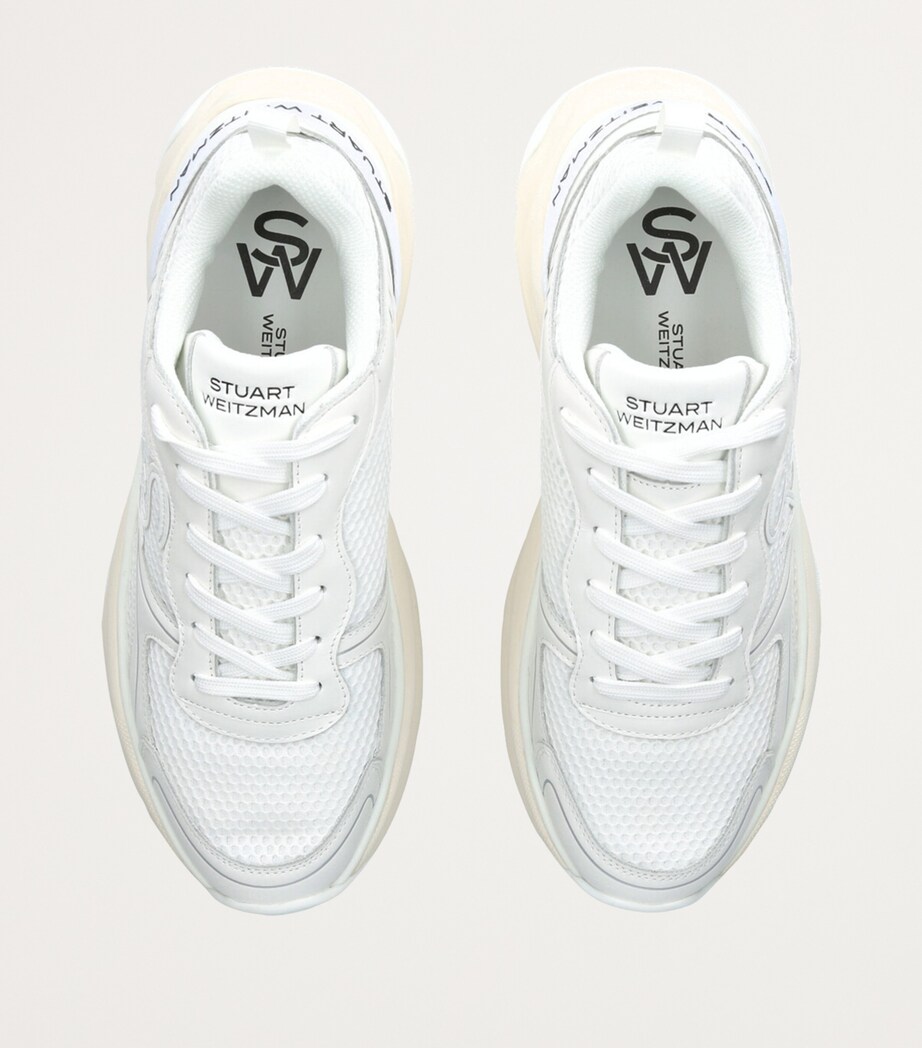 Leather-Trim SW Sneakers WHITE Image 4
