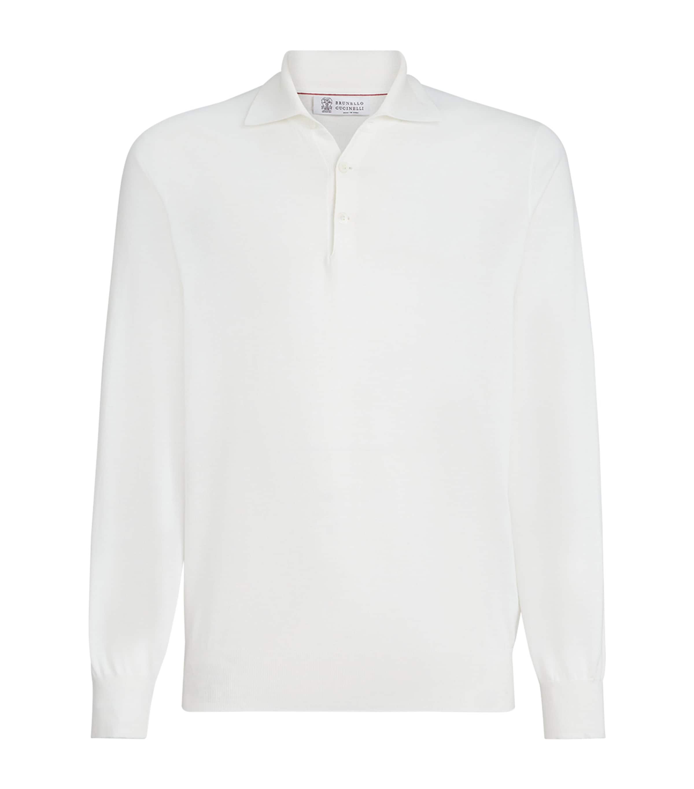 Brunello Cucinelli Mens Cotton Polo Sweater Image 1