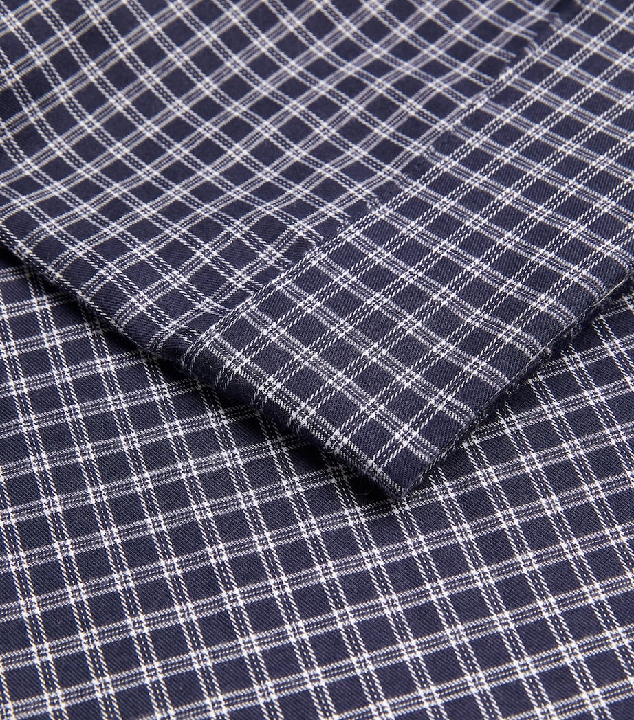 Brushed Cotton Check Pyjama Set NAVY Image 5
