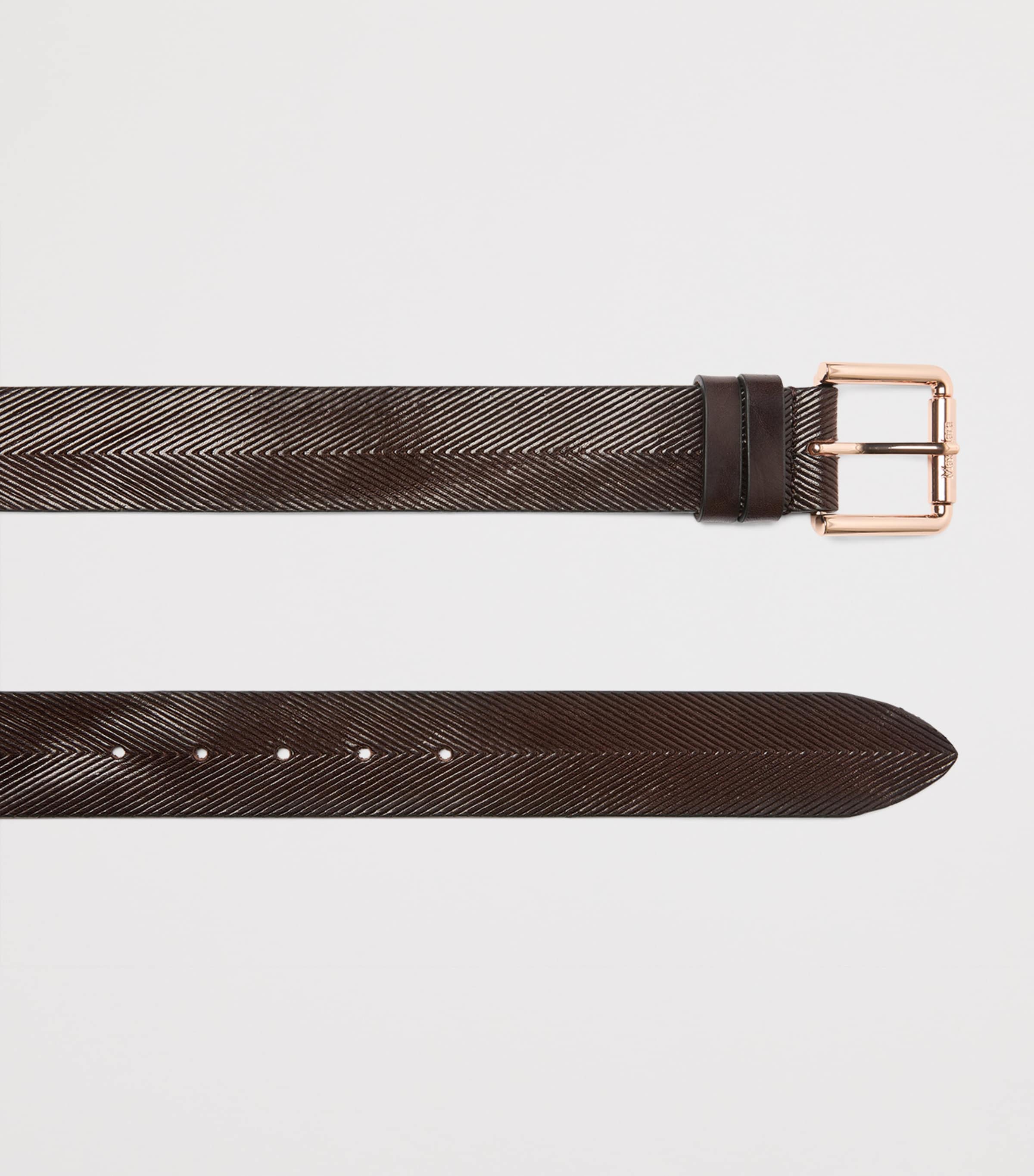 Max Mara Leather Belt Dark Bown Image 3