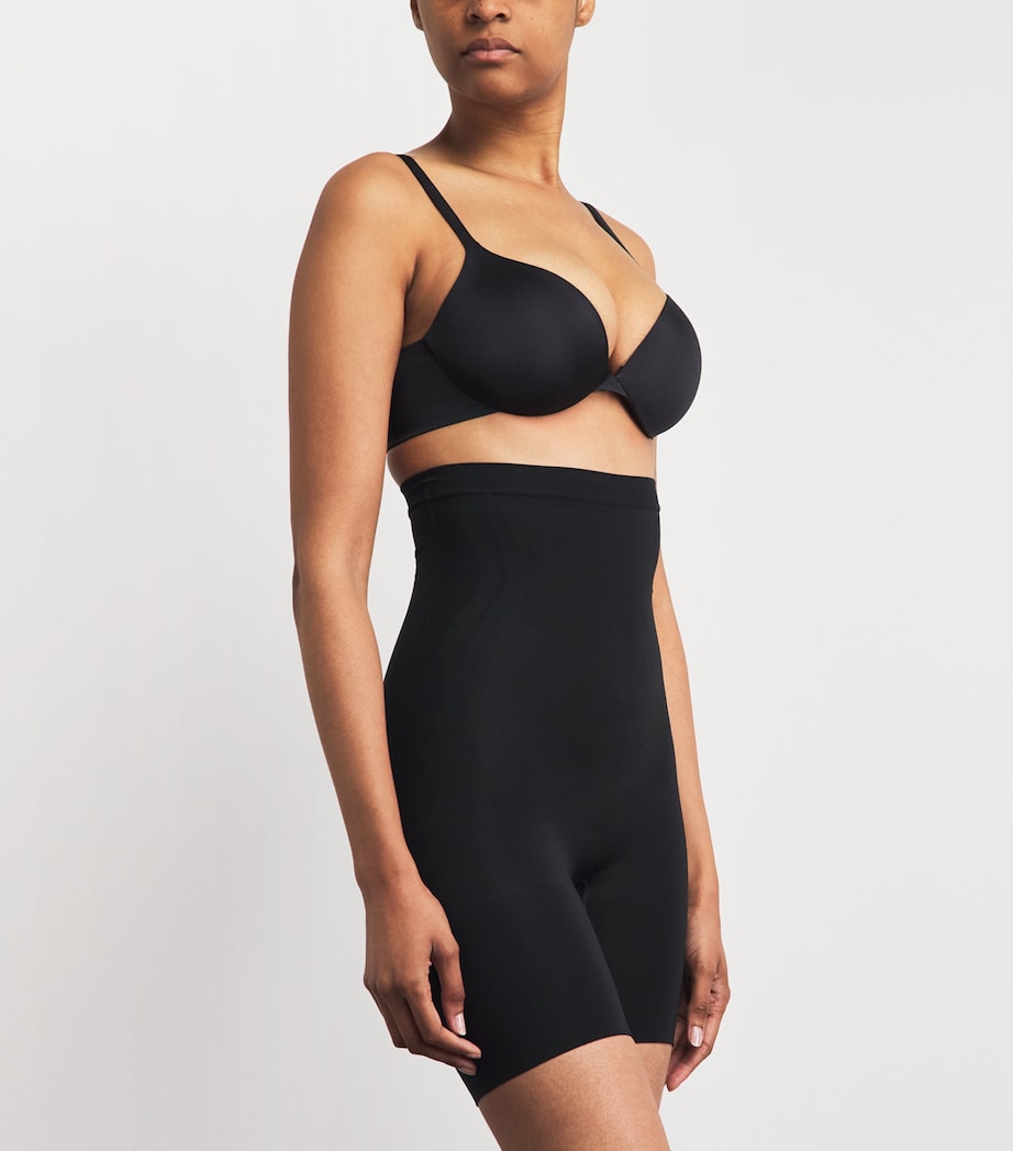 SPANX Womens SPANXsculpt GoFigure High-Waist Mid-Thigh Shorts Very Black Image 2