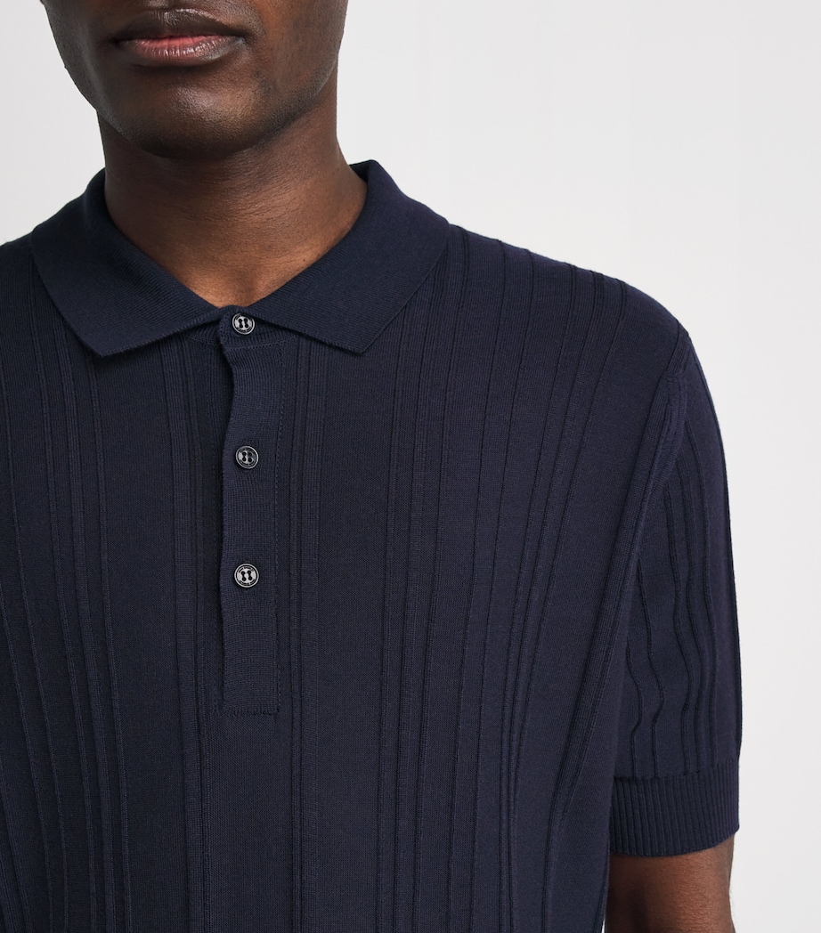 Extra Fine Merino Wool Jaxen Polo Shirt MIDNIGHT Image 6