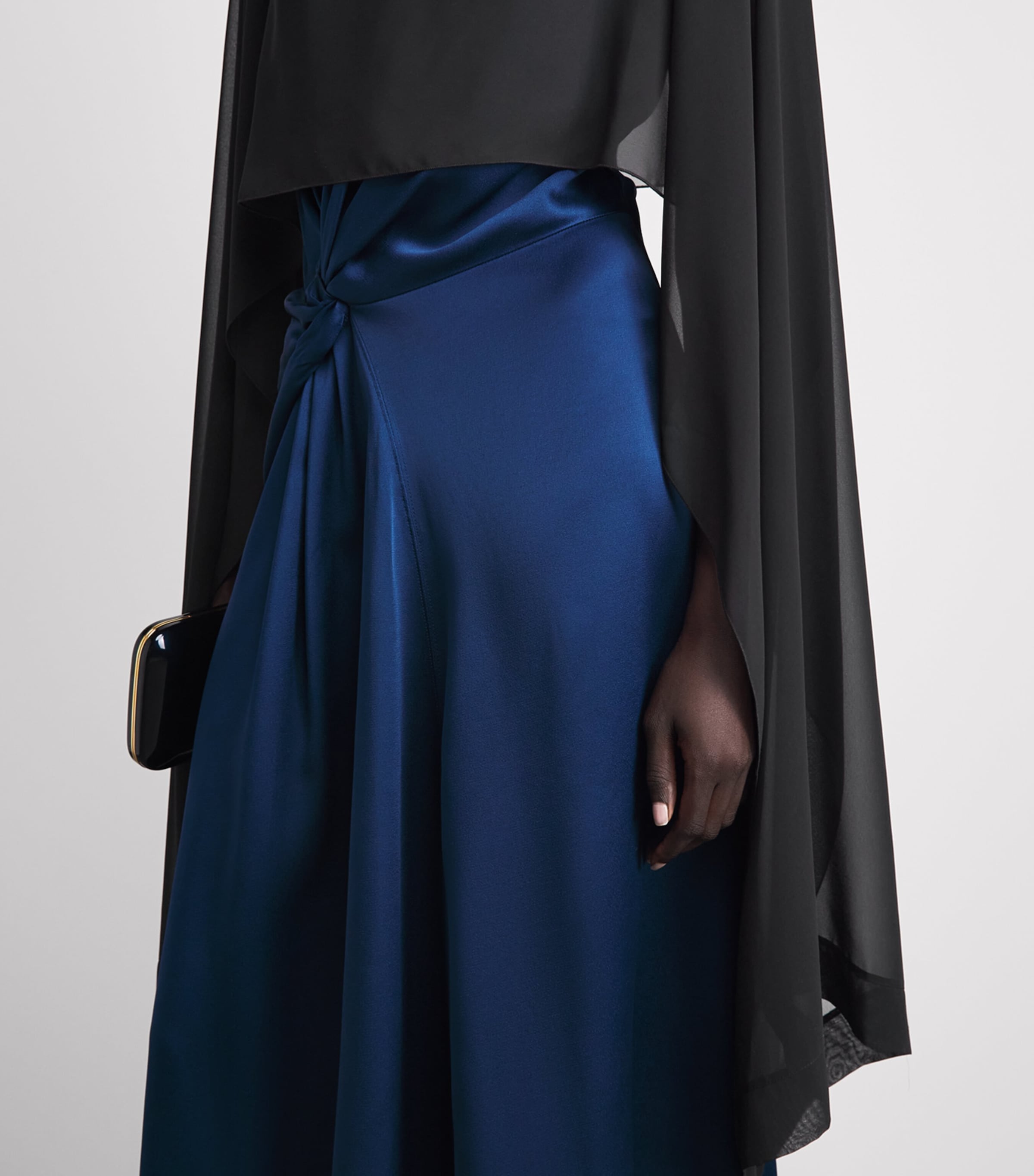 Talbot Runhof Womens Organza Shawl Black Image 5