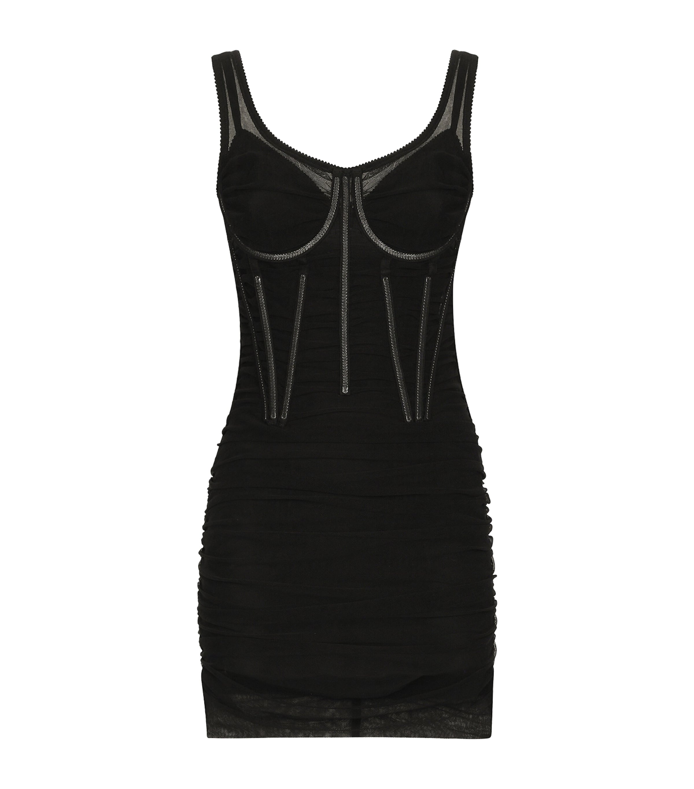 Dolce & Gabbana Short Tulle Dress With Corset Details