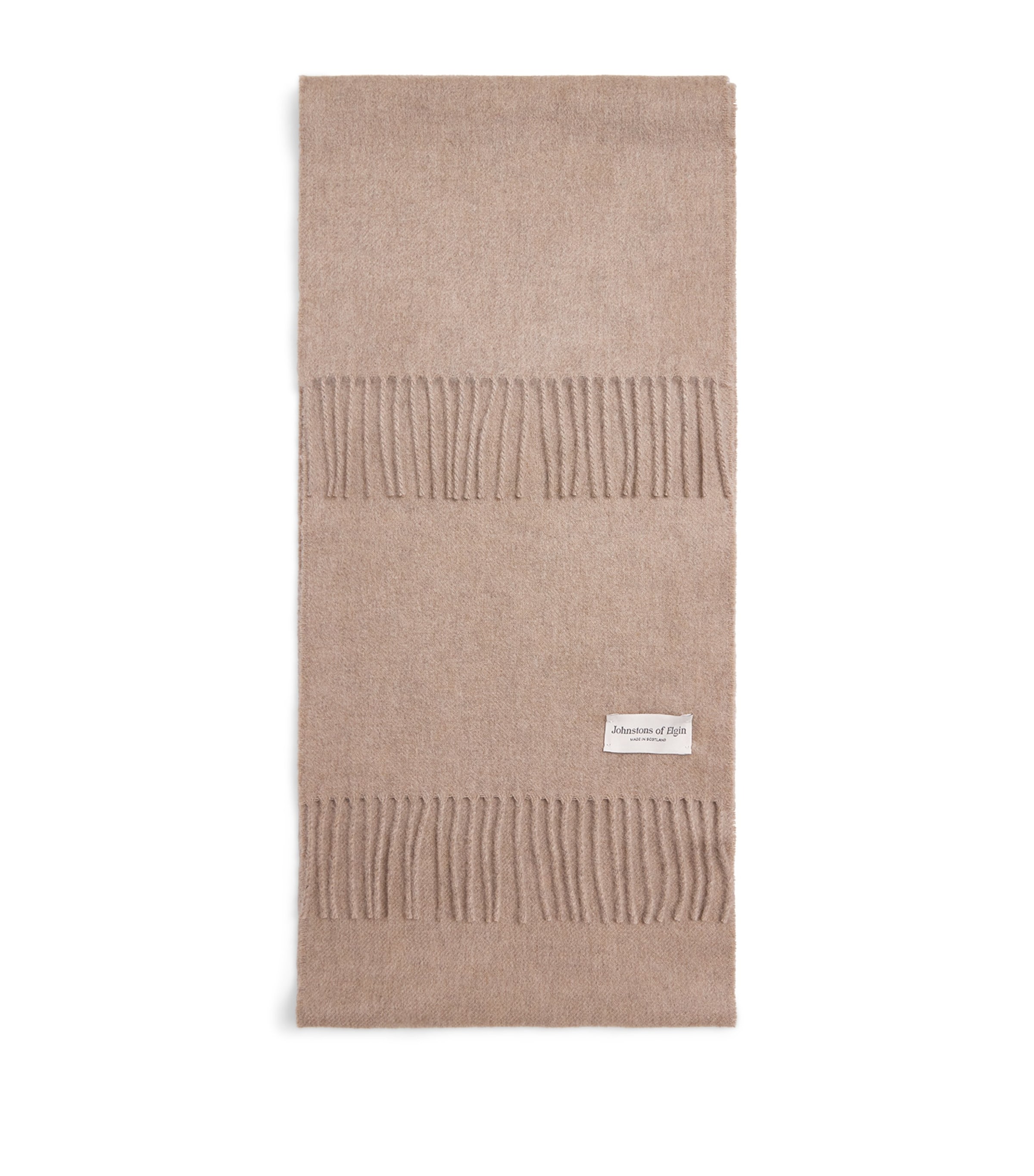 Johnstons Of Elgin Natural Cashmere Scarf Otter Image 1