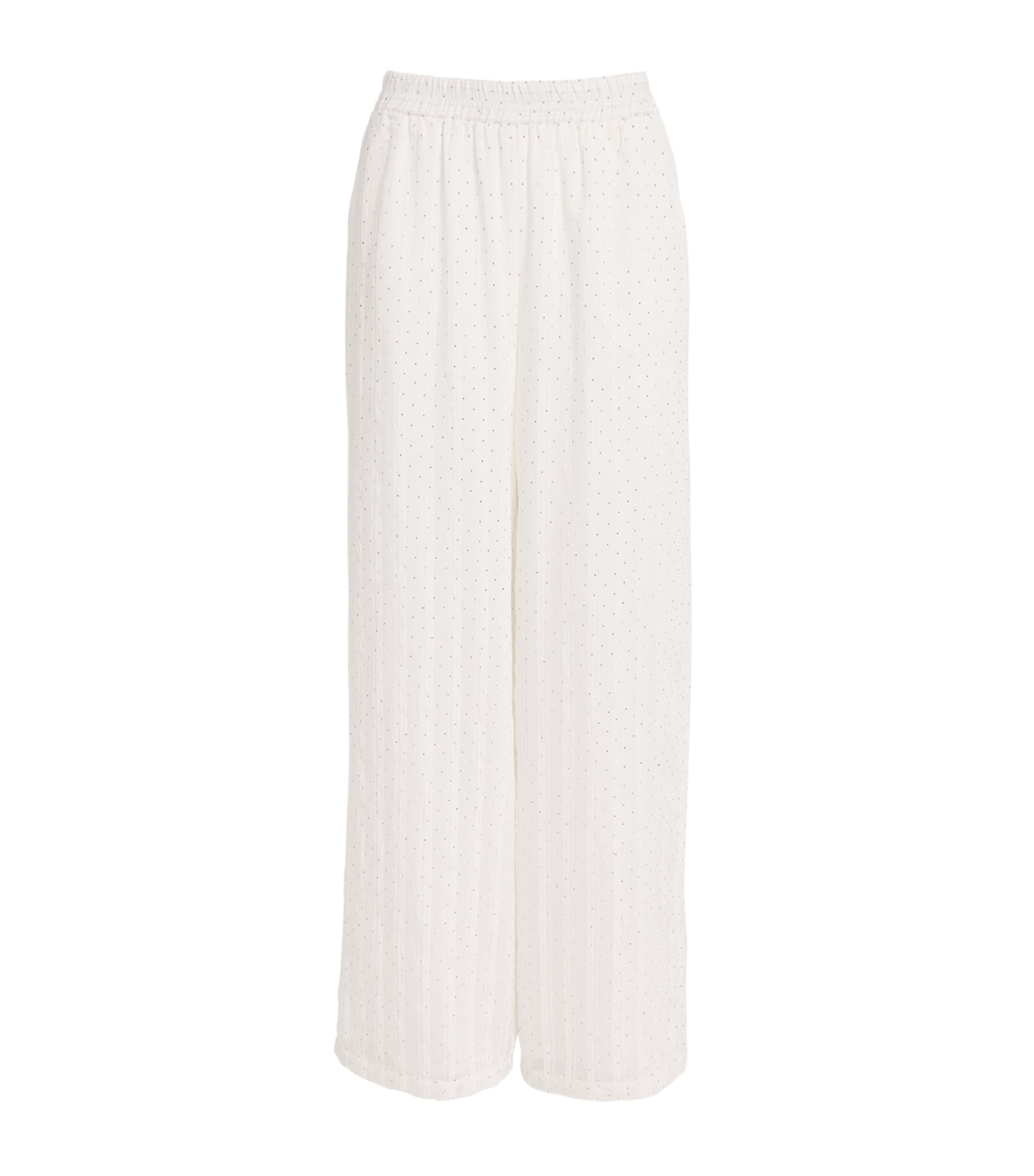 Melissa Odabash Womens Diamanté Trisha Trousers White Image 1