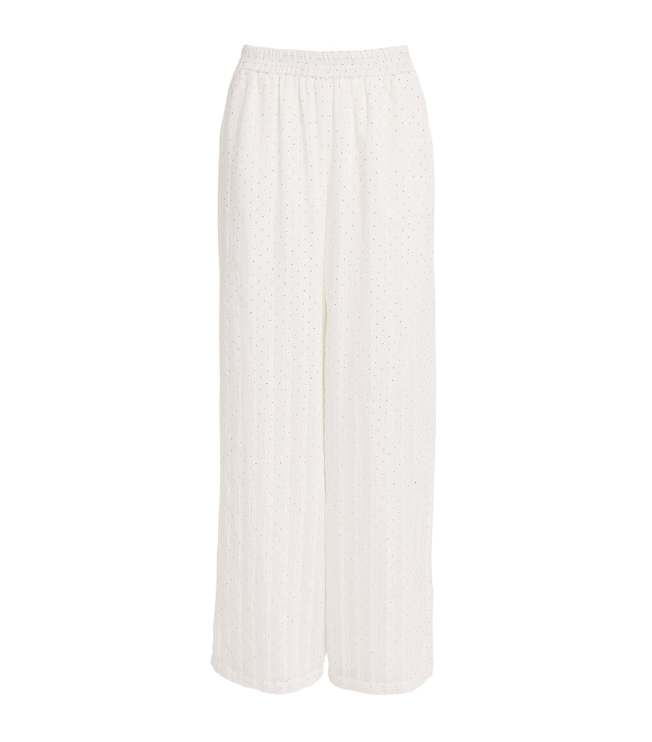 Melissa Odabash Womens Diamanté Trisha Trousers White Image 1