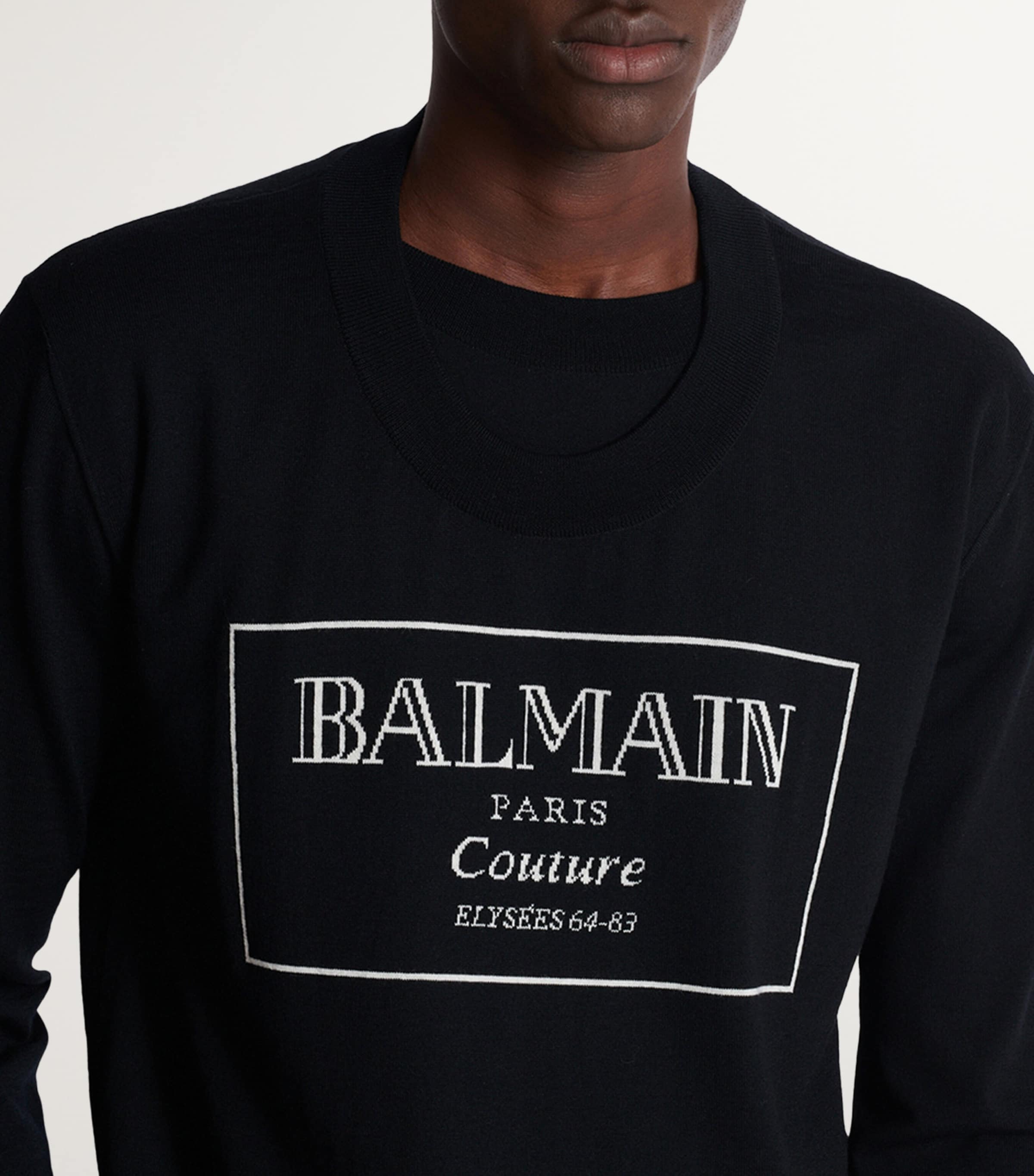 Wool Logo Sweater EAB NOIR/BLANC Image 2