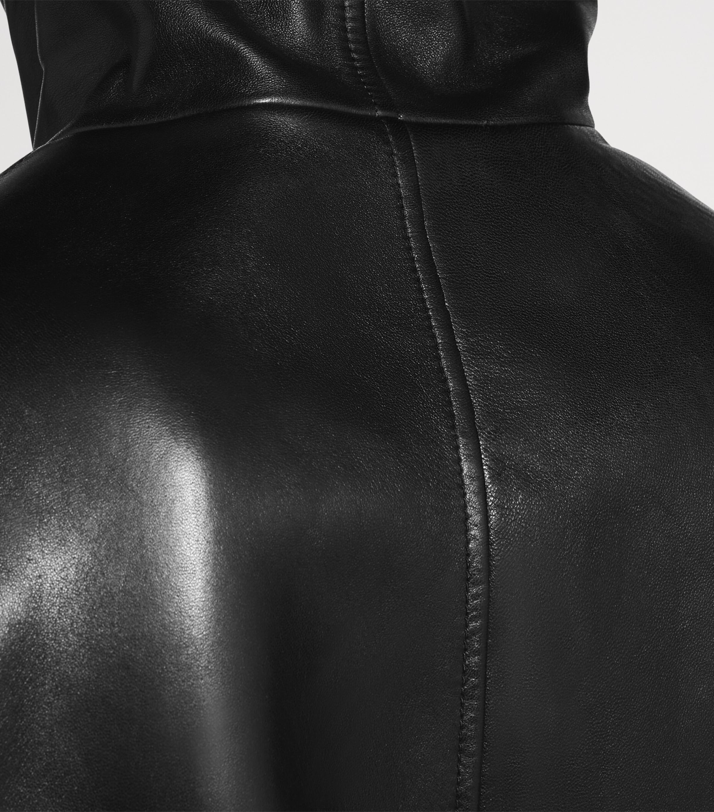 Balenciaga Mens Leather Hooded Jacket Image 6