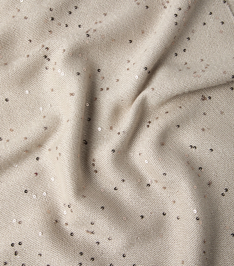 Cashmere-Silk Embellished Scarf CJ504 Image 5