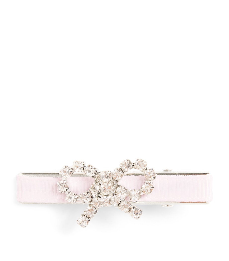 Crystal Bow Hairclips (Pack of 4) PINK Image 2