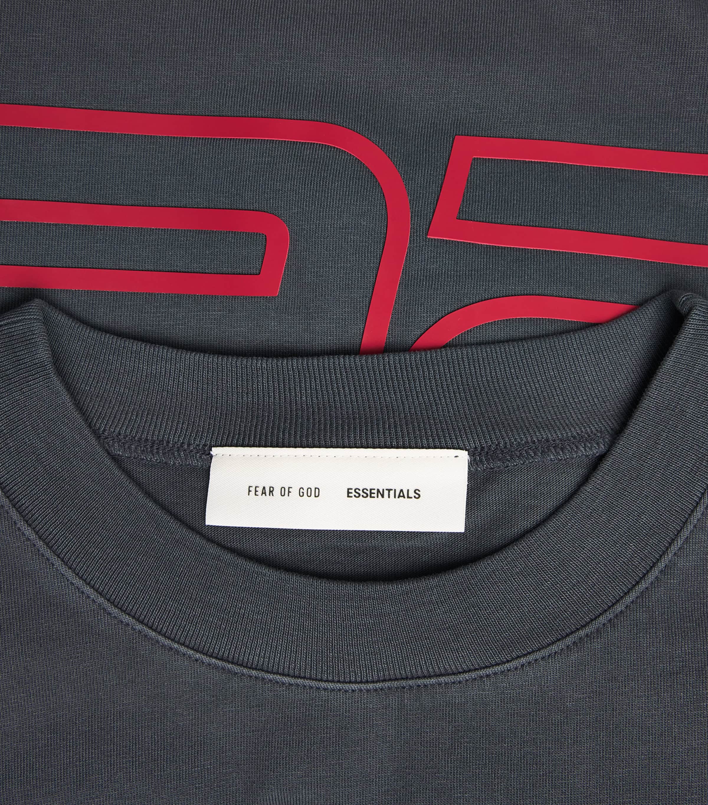 Cotton Oversized Logo T-Shirt IRON GREY Image 5