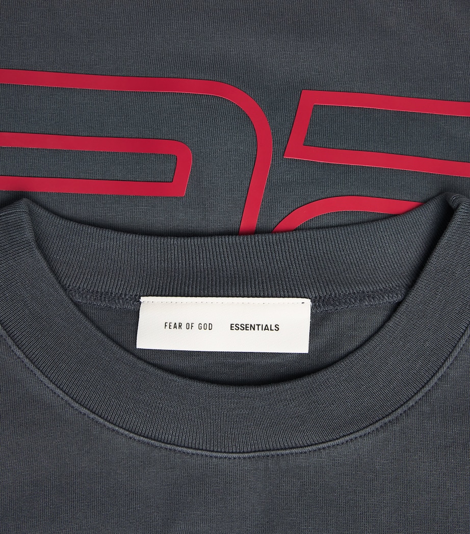 Cotton Oversized Logo T-Shirt IRON GREY Image 5