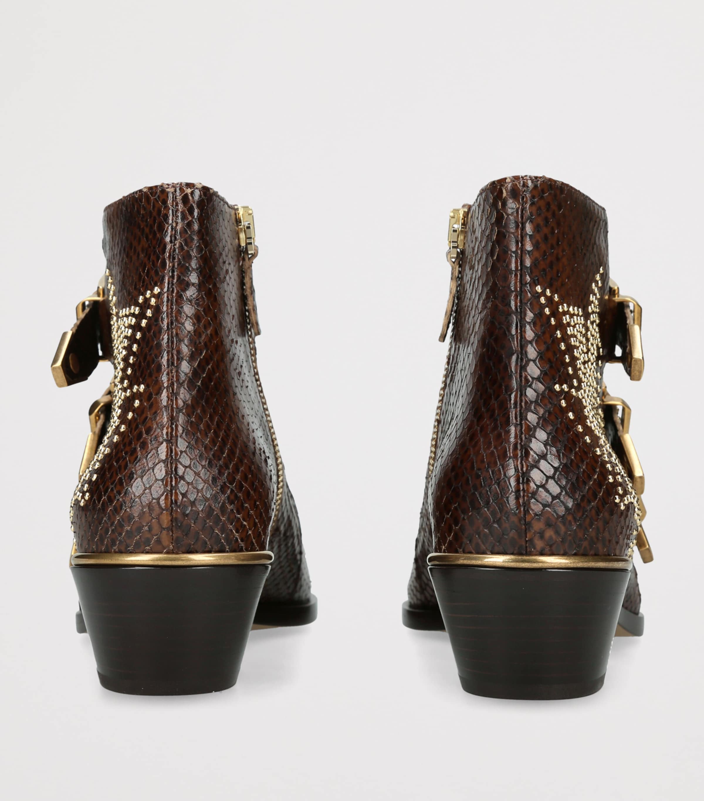 Chloé Leather Western Susanna Ankle Boots 40 Khaki Image 4