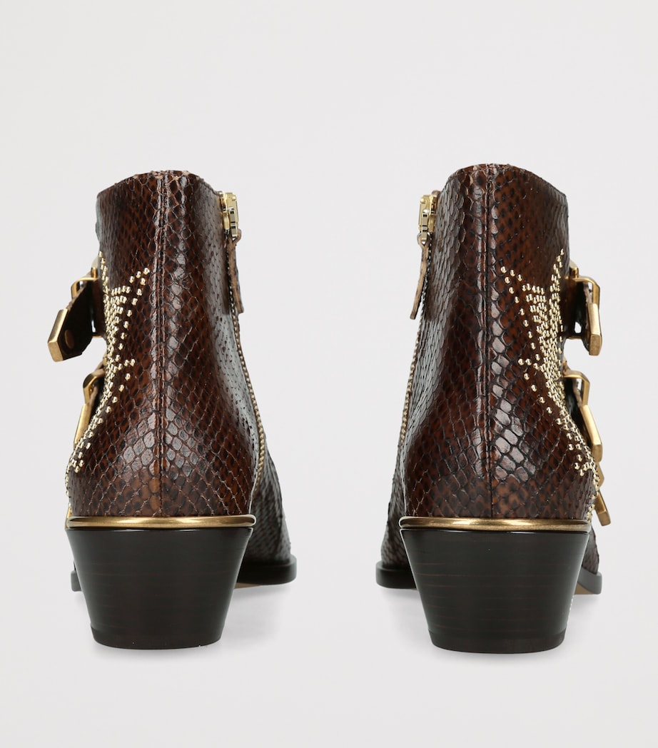 Chloé Leather Western Susanna Ankle Boots 40 Khaki Image 4