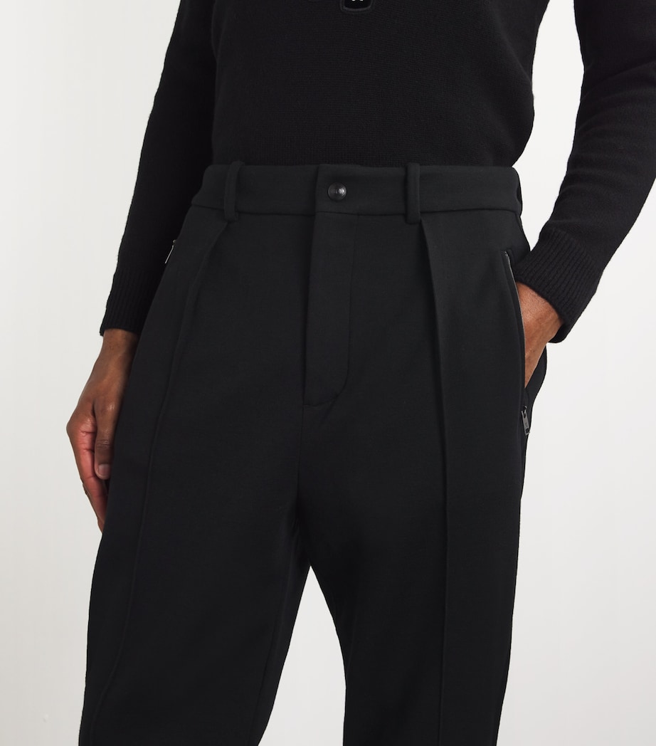 Wool-Blend Pleated Sweatpants BLACK Image 6
