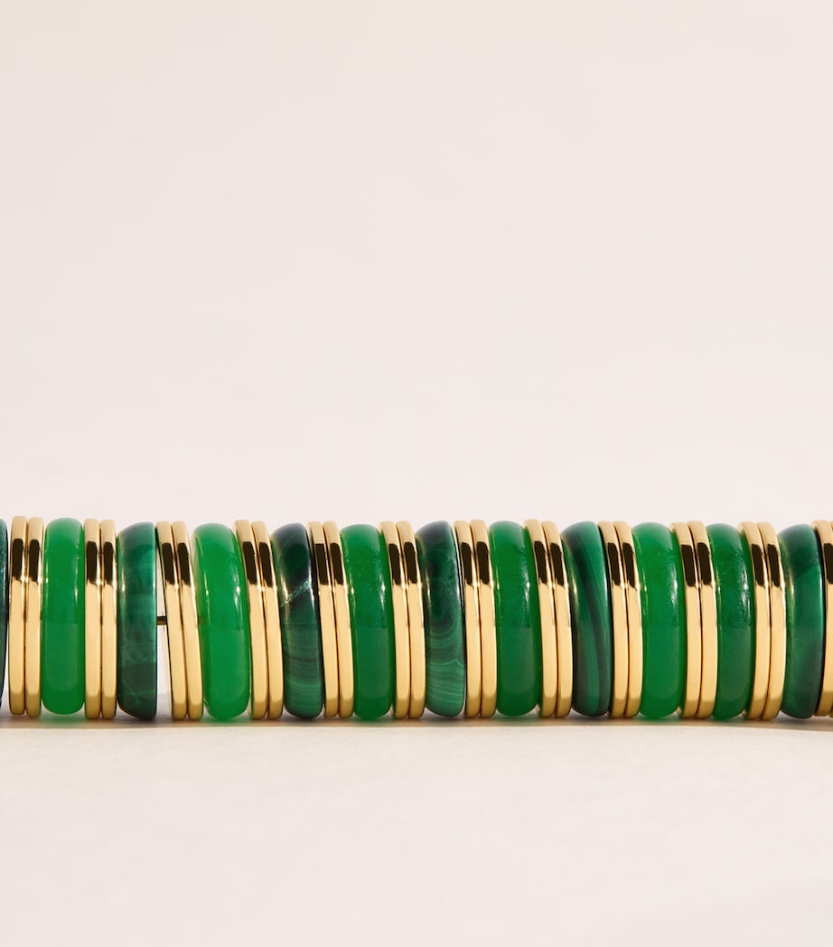 Eddie Borgo Gold-Plated Jade and Malachite Lenox Necklace Malachite/new Jade Image 4