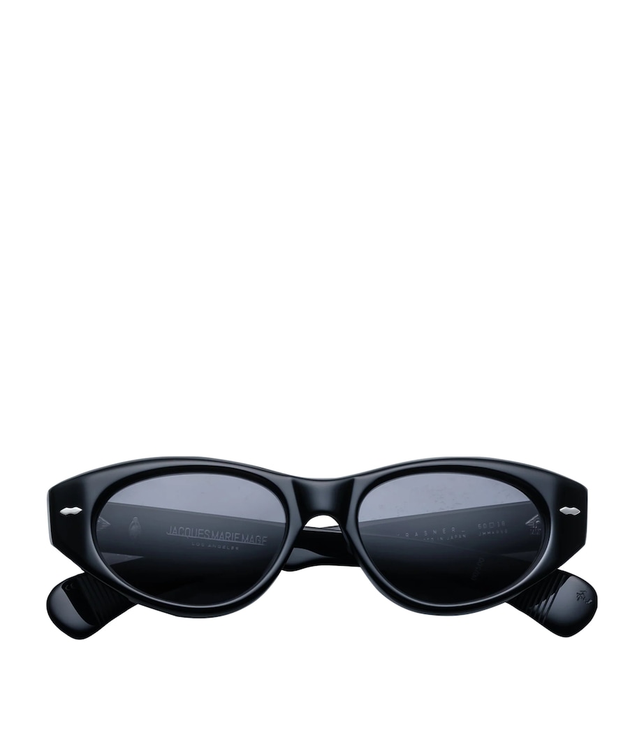 Jacques Marie Mage Krasner Oval Sunglasses Black Image 1