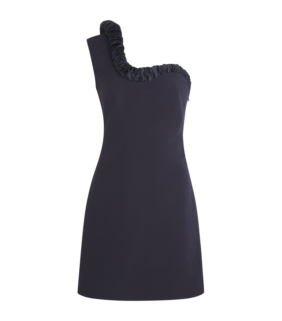Safiyaa Womens Crepe Ruffled Kira Mini Dress Midnight Navy Image 1