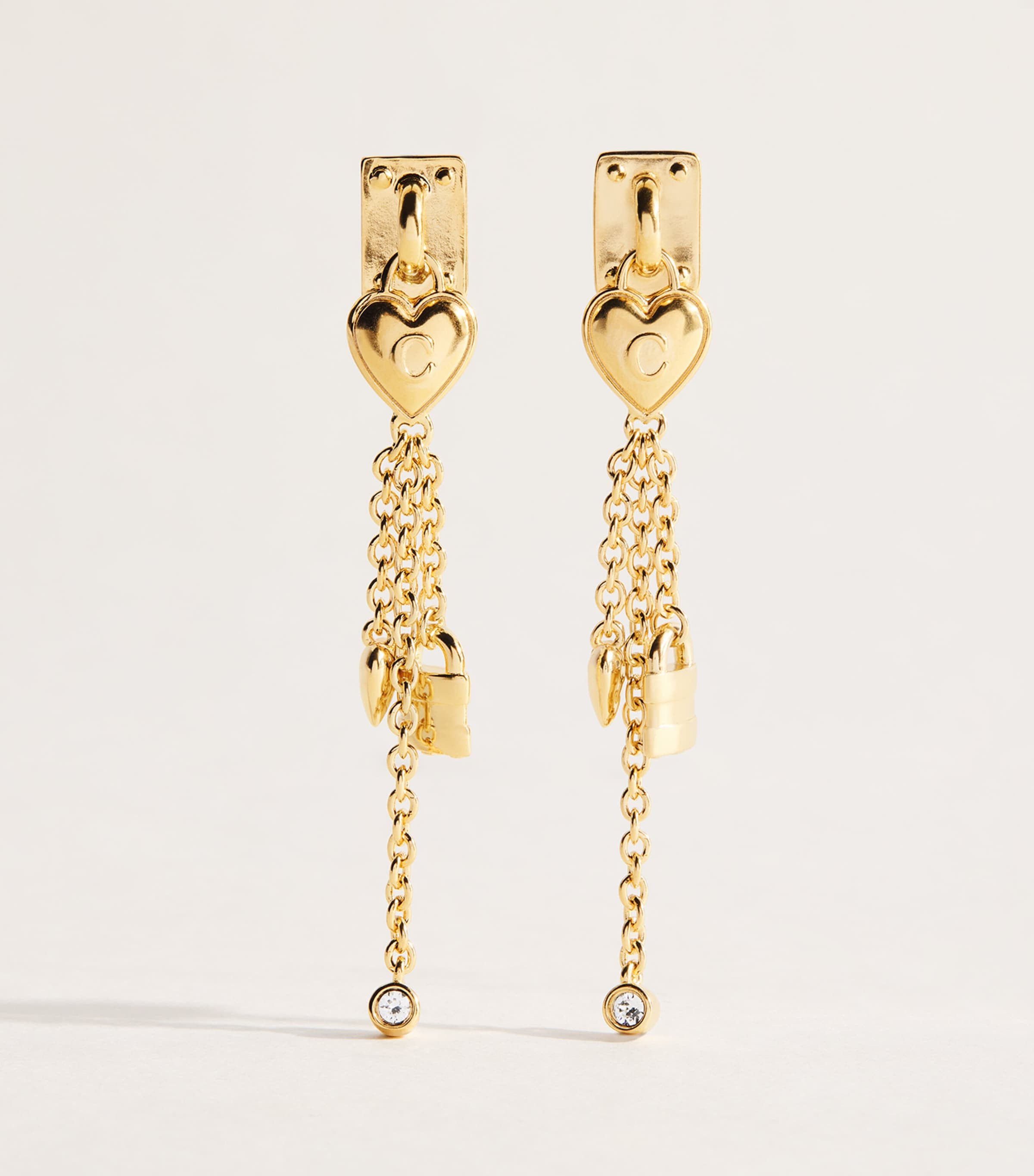 Chloé Mini Paddington Drop Earrings Vintage Gold Image 1