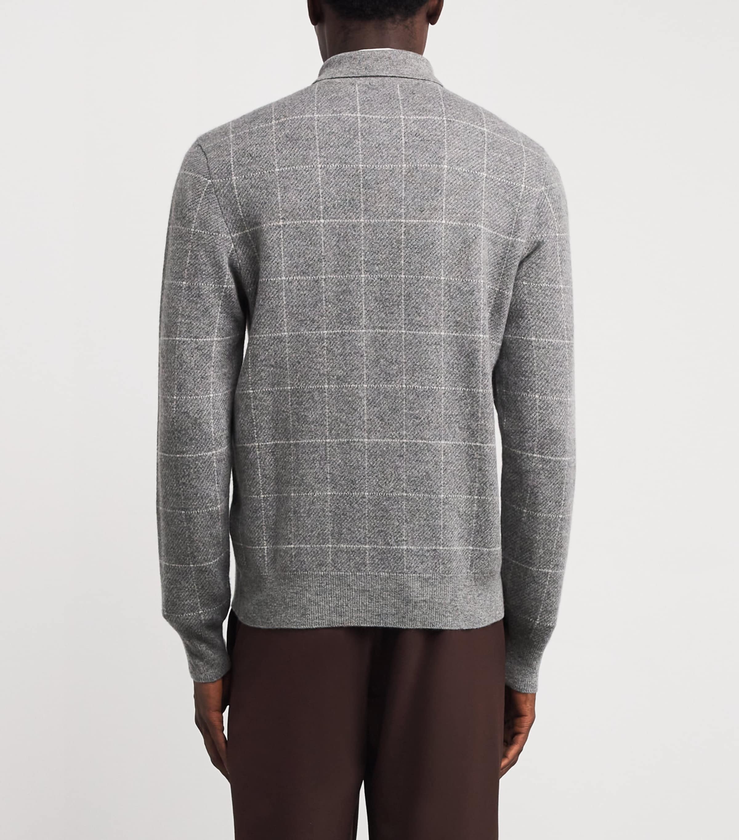 Cashmere Check Polo Shirt GREY MULTI Image 4