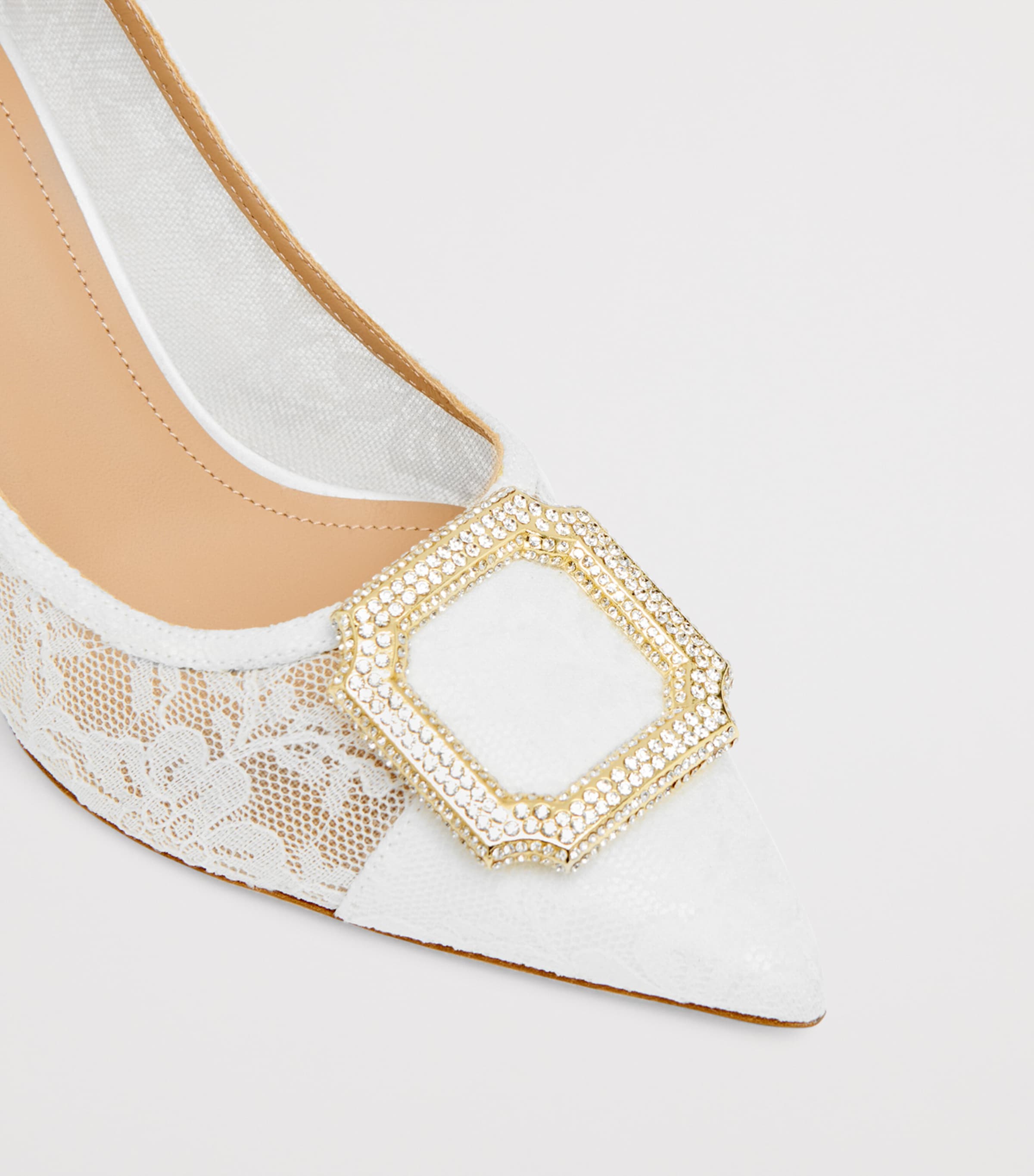 Lace Monroe Pumps 70 WHITE Image 5