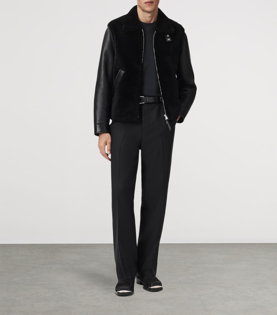 Shearling-Leather Conyer Jacket BLACK Image 2
