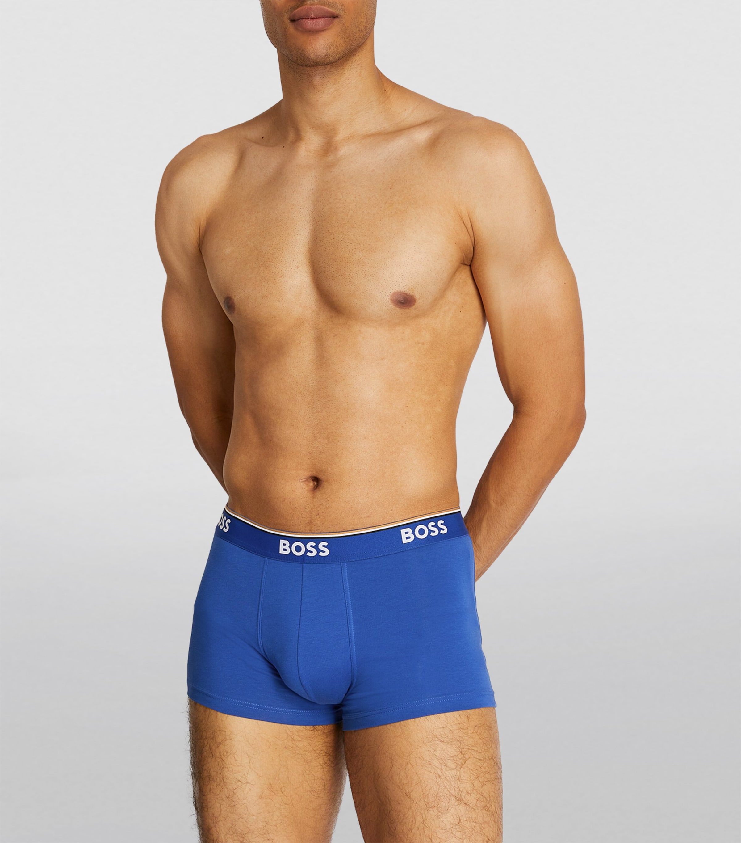 Stretch-Cotton Power Trunks (Pack of 3) 487/BLUE MULTI Image 2