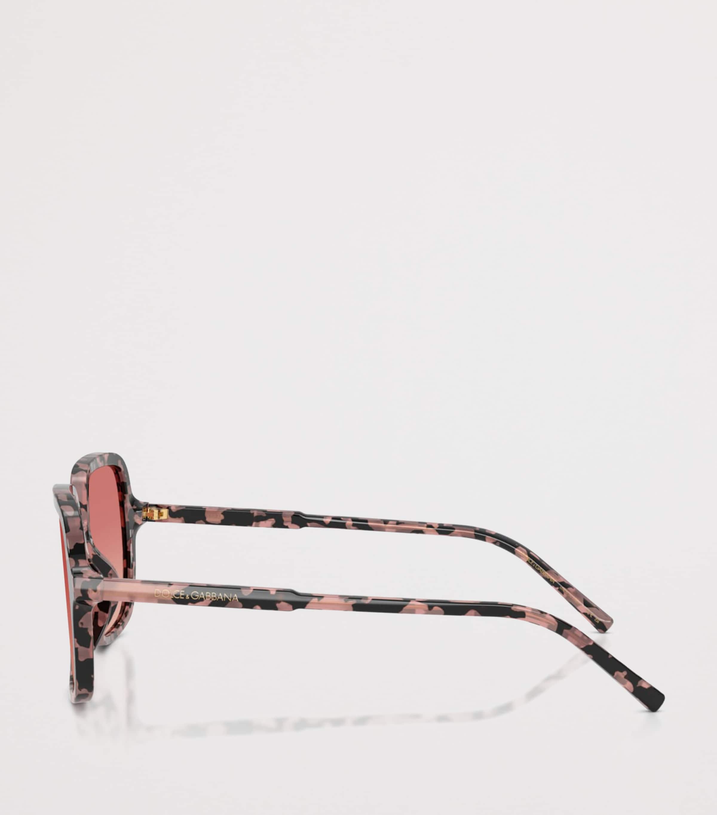 Dolce&Gabbana Camouflage Print Square Sunglasses Brown Image 3