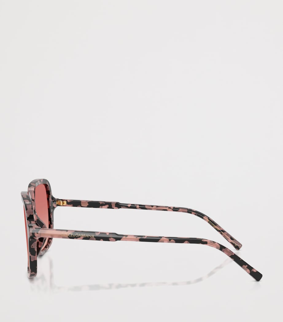 Dolce&Gabbana Camouflage Print Square Sunglasses Brown Image 3