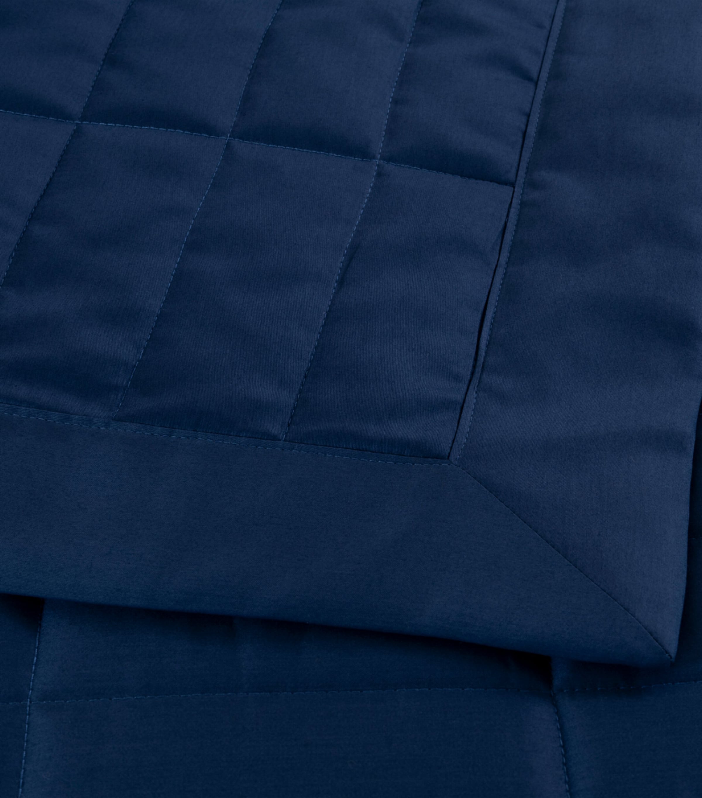 Frette Rectangular Light Bold Quilt Indigo Blue Image 2
