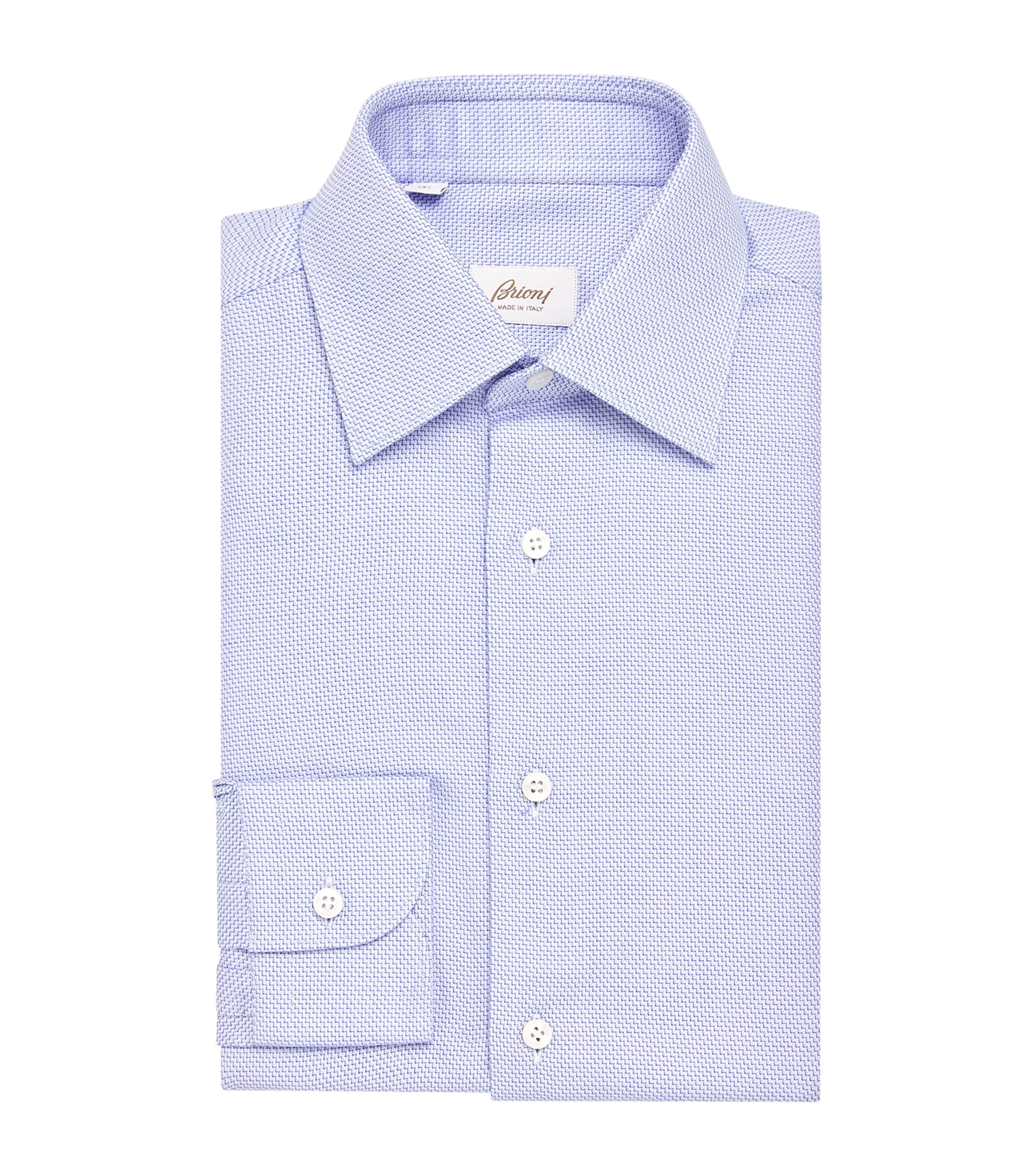 Cotton Micro-Houndstooth Shirt