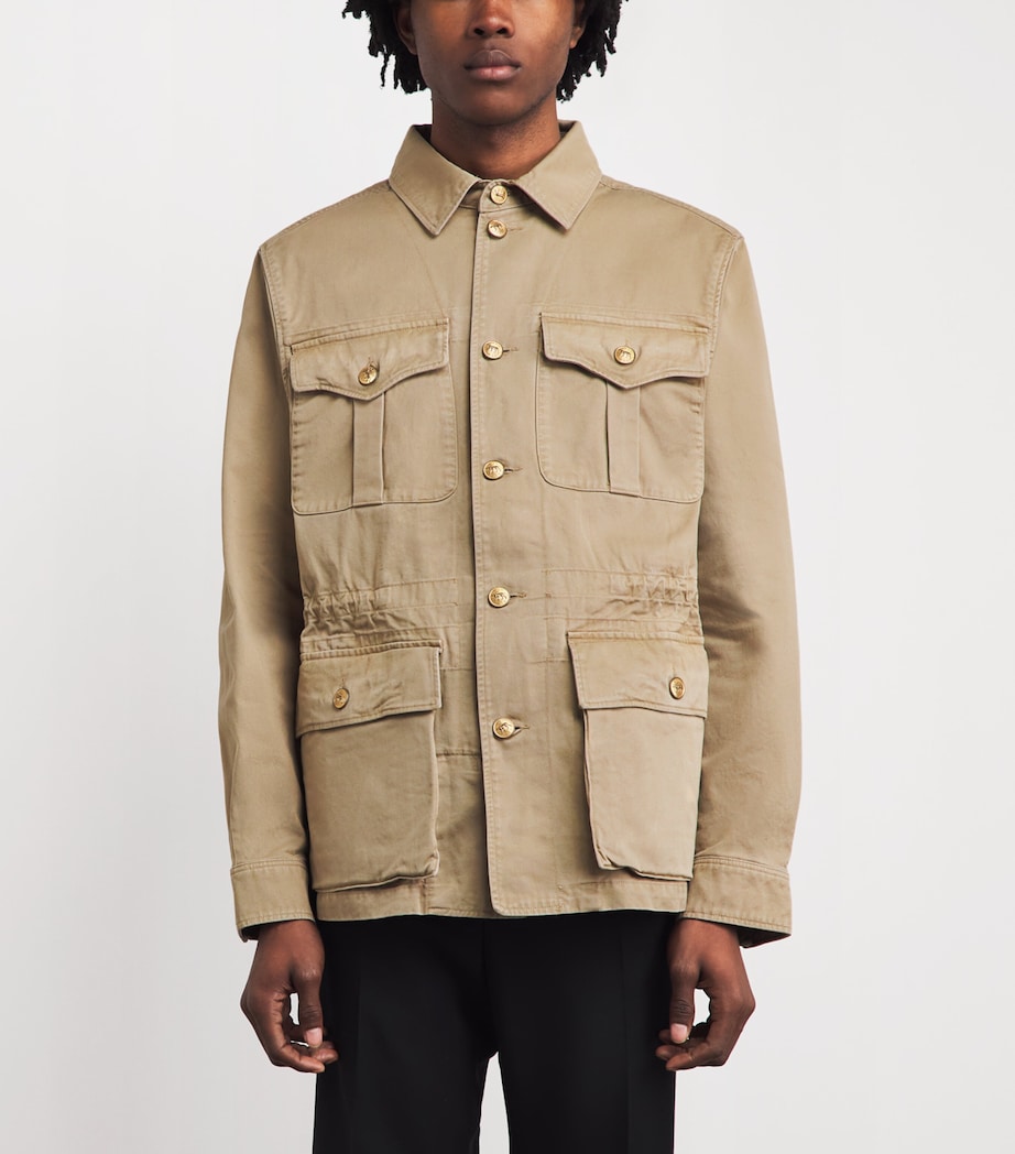 Polo Ralph Lauren Mens Cotton Crestwood Utility Jacket Surrey Tan X Image 4