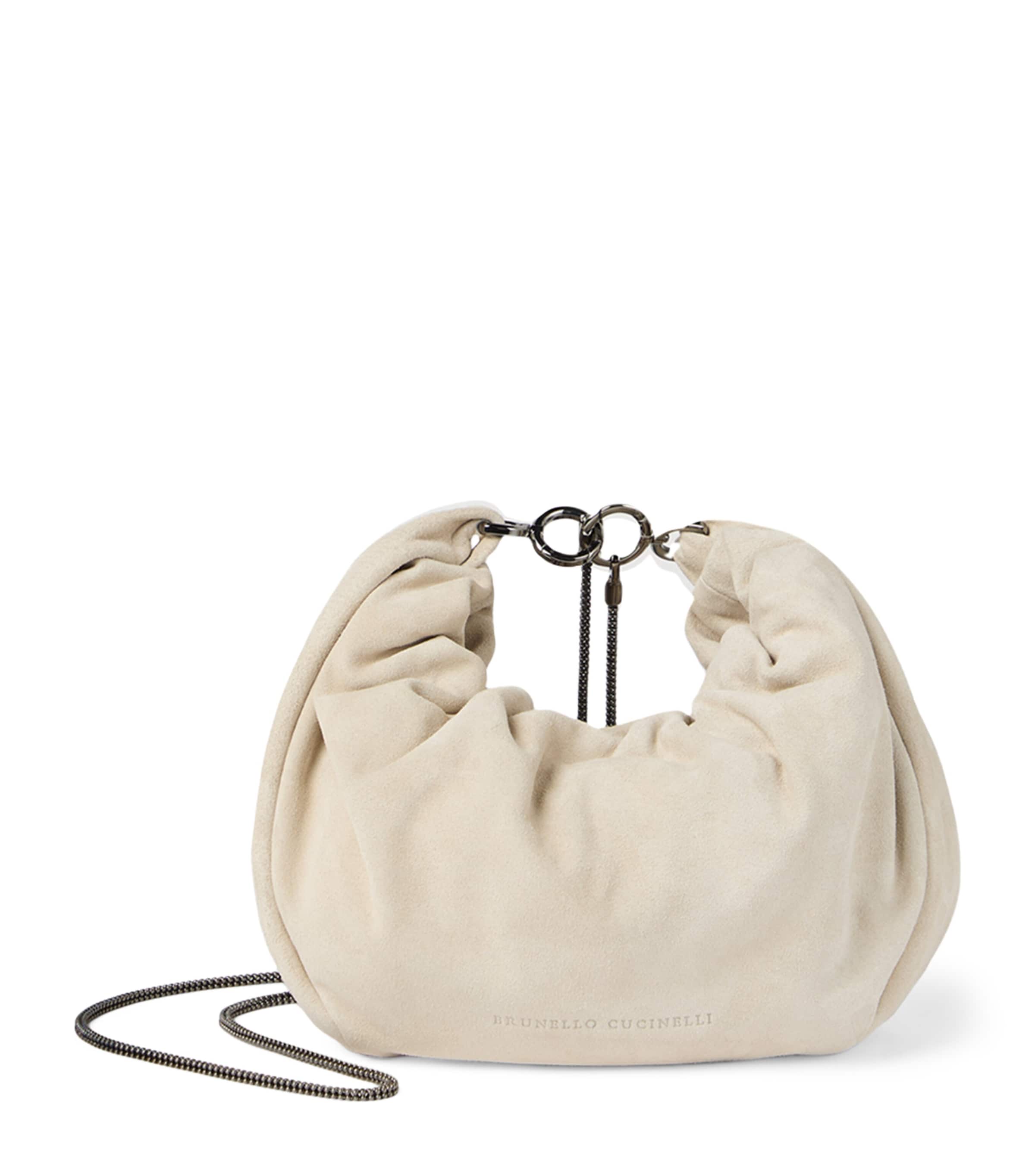 BRUNELLO CUCINELLI SUEDE BRIOCHE CROSS-BODY BAG