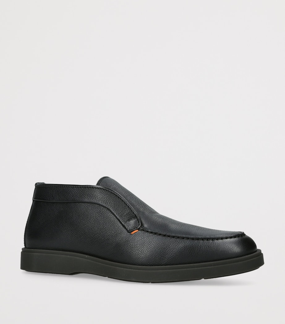 Leather Detroit Ankle Boots BLACK Image 3