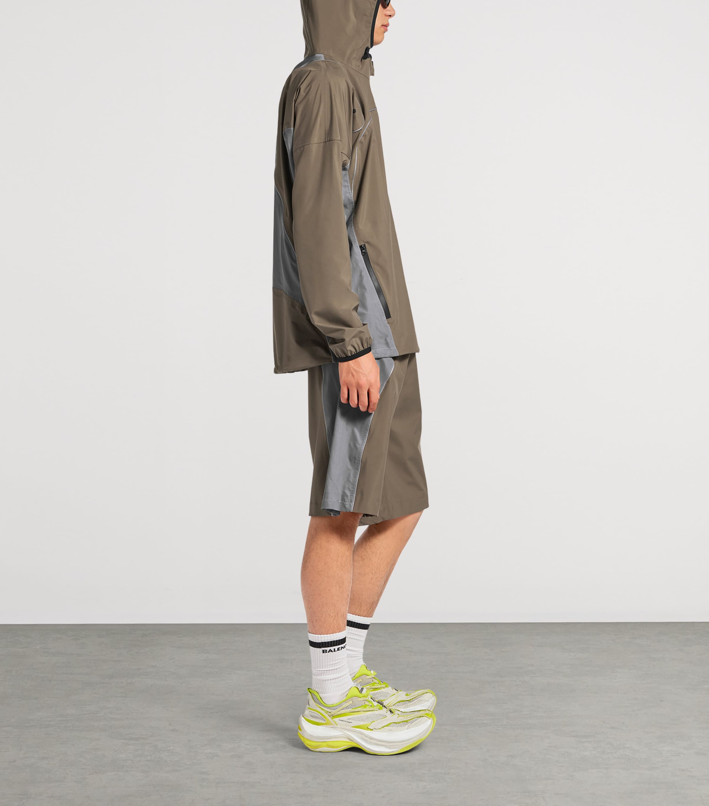 Balenciaga Mens Reflective Techwear Zip-Up Jacket Image 4