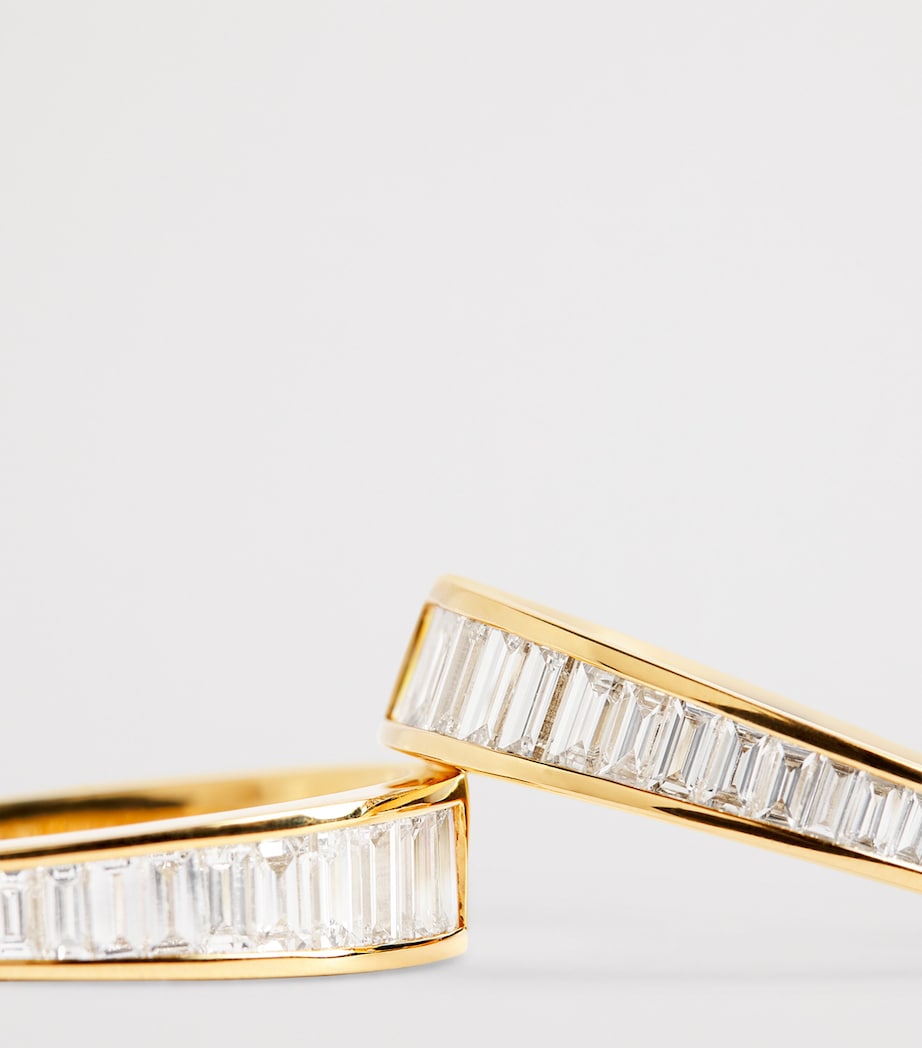 Yellow Gold and Diamond Meryl Hoop Earrings YELLOW GOLD Image 6