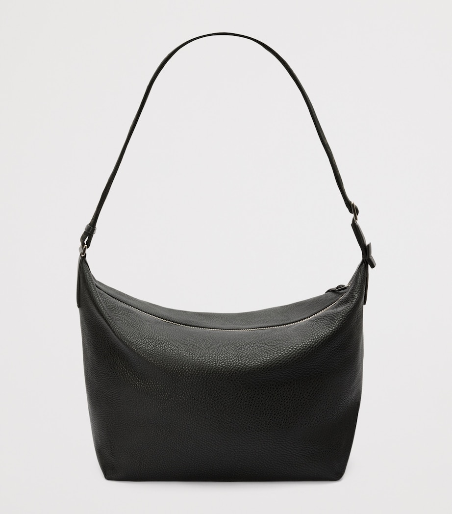 Leather Cubi Cross-Body Bag BLACK Image 3
