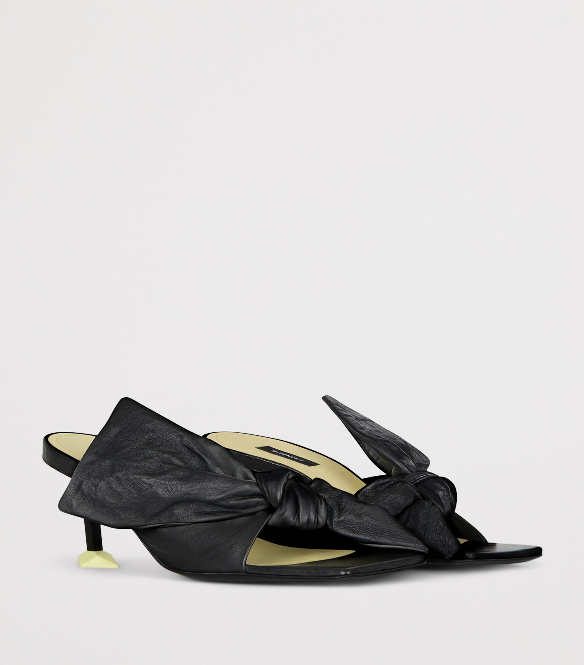 Givenchy Leather Bow Boudoir Mules 65 Black Image 2