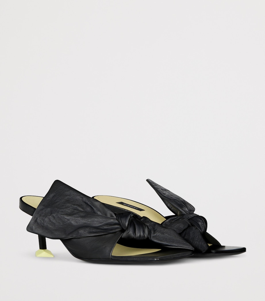 Givenchy Leather Bow Boudoir Mules 65 Black Image 2
