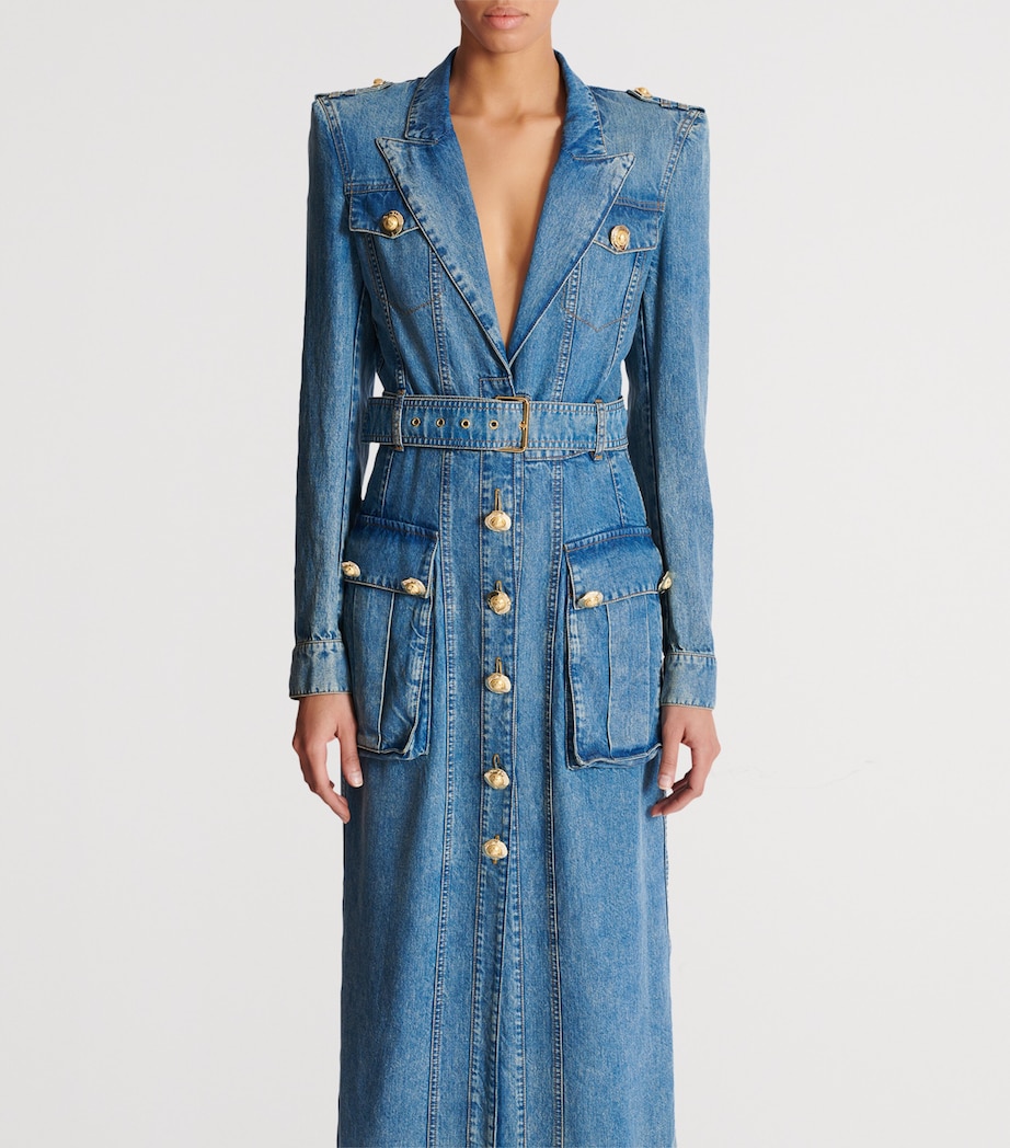 Denim Belted Maxi Dress 6AW BLEU JEAN Image 7