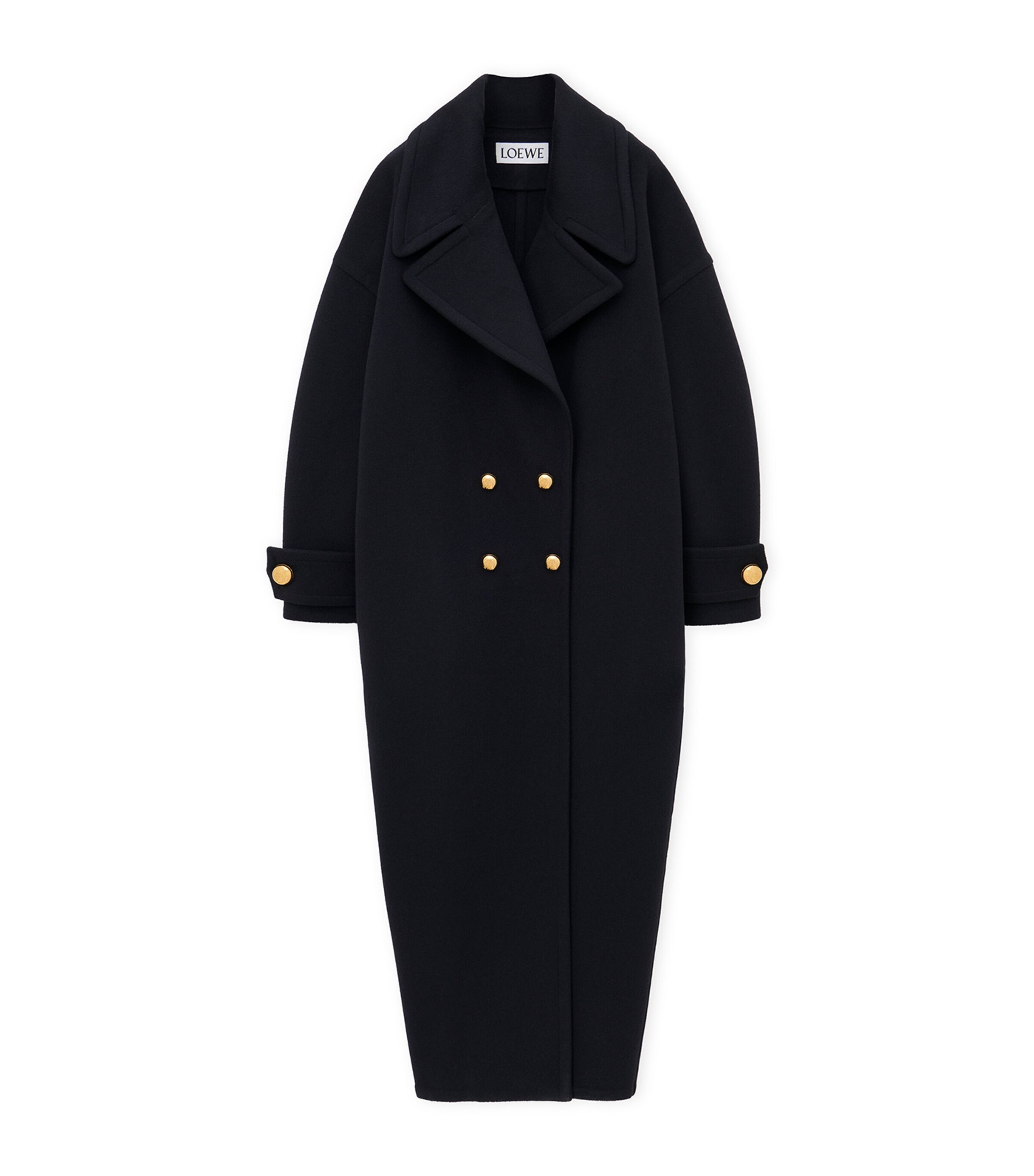 Loewe Pebble Wool Coat In Blue