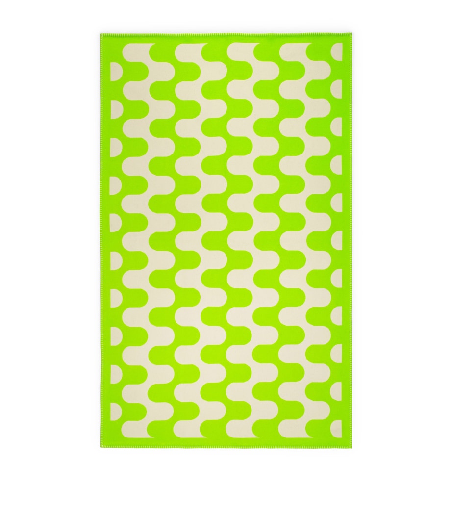 Wool Modernism Throw (135cm x 220cm) 6E40 - BRIGHT LIME/C Image 1