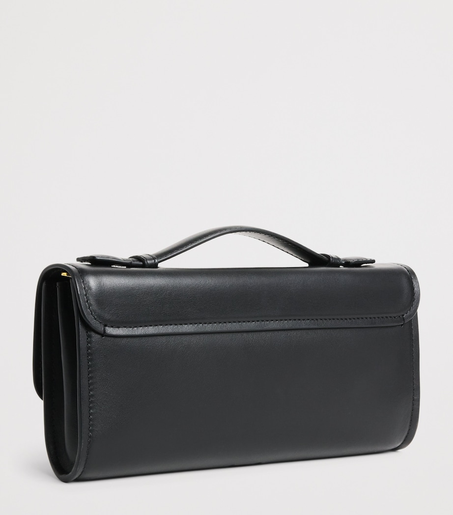 Harrods Leather Snaffle East West Purse Black Image 3