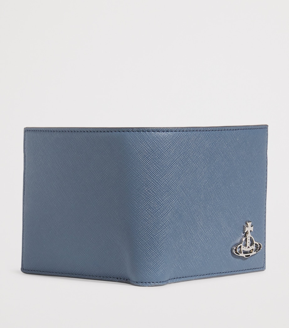 Saffiano Leather Bifold Wallet K406 DENIM BLUE Image 3