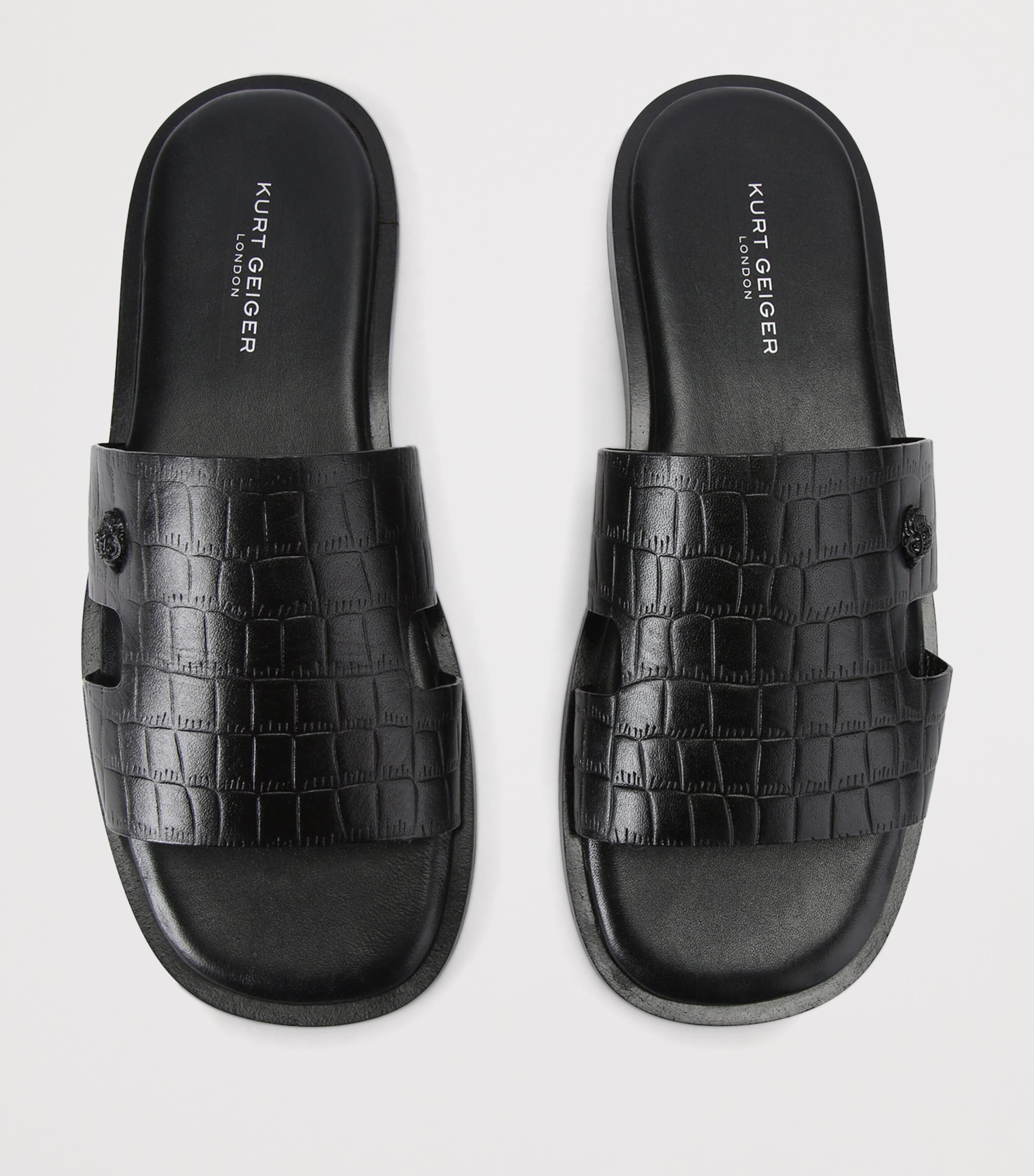 Kurt Geiger London Leather Bond Slides Blk/other Image 4