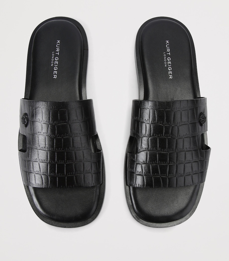 Kurt Geiger London Leather Bond Slides Blk/other Image 4